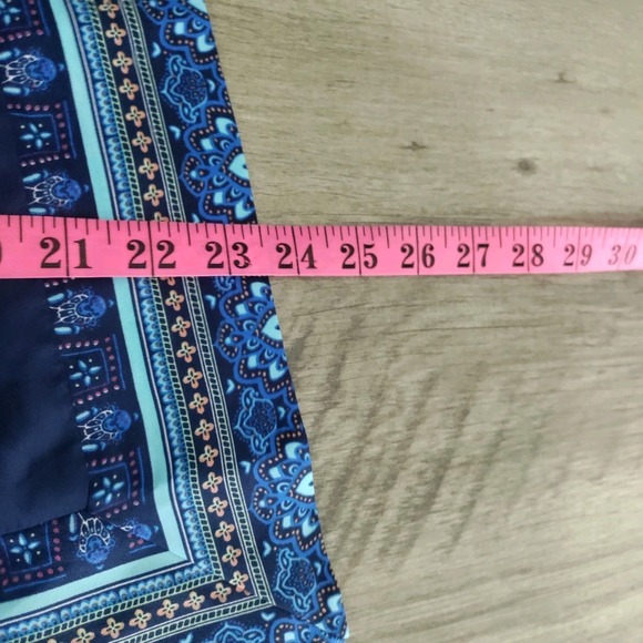 Coldwater Creek Blue Floral Kimono Top Sz MP Boho Hippie Fairycore - Picture 7 of 8